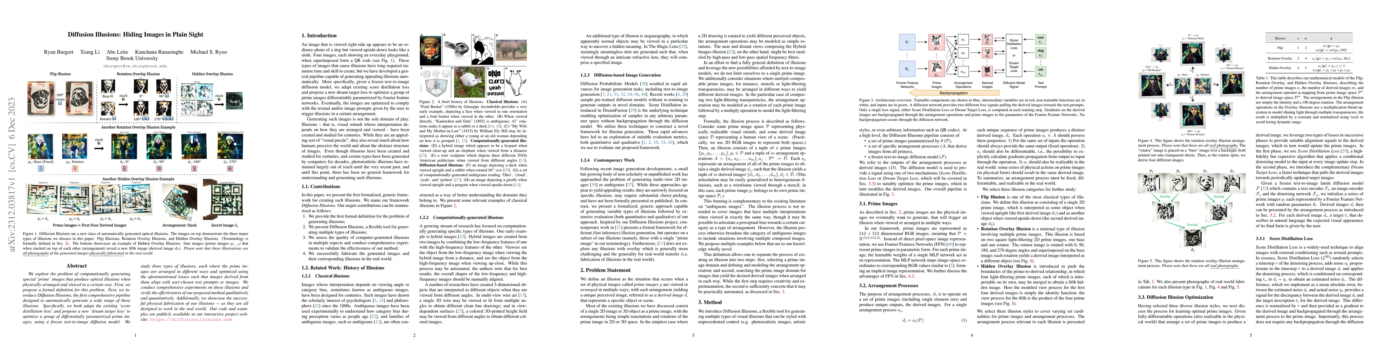 Thumbnail for Diffusion Illusions: Hiding Images in Plain Sight