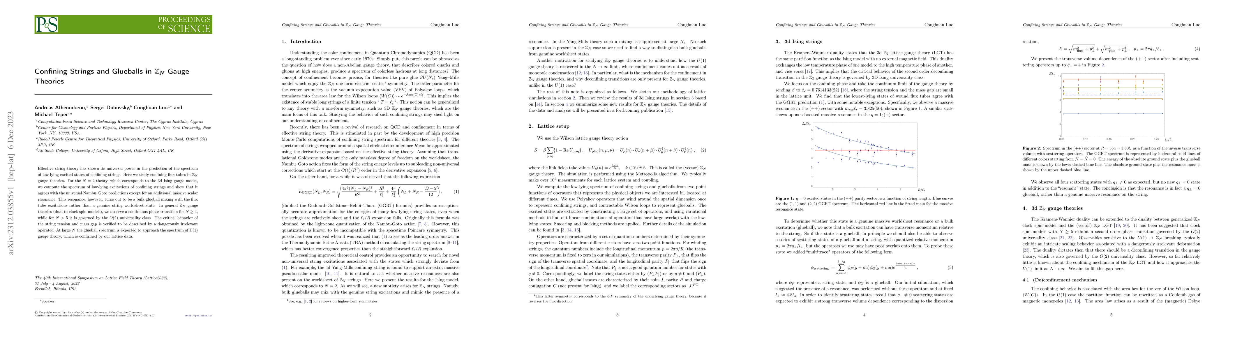 Thumbnail for Confining Strings and Glueballs in $\mathbb{Z}_N$ Gauge Theories