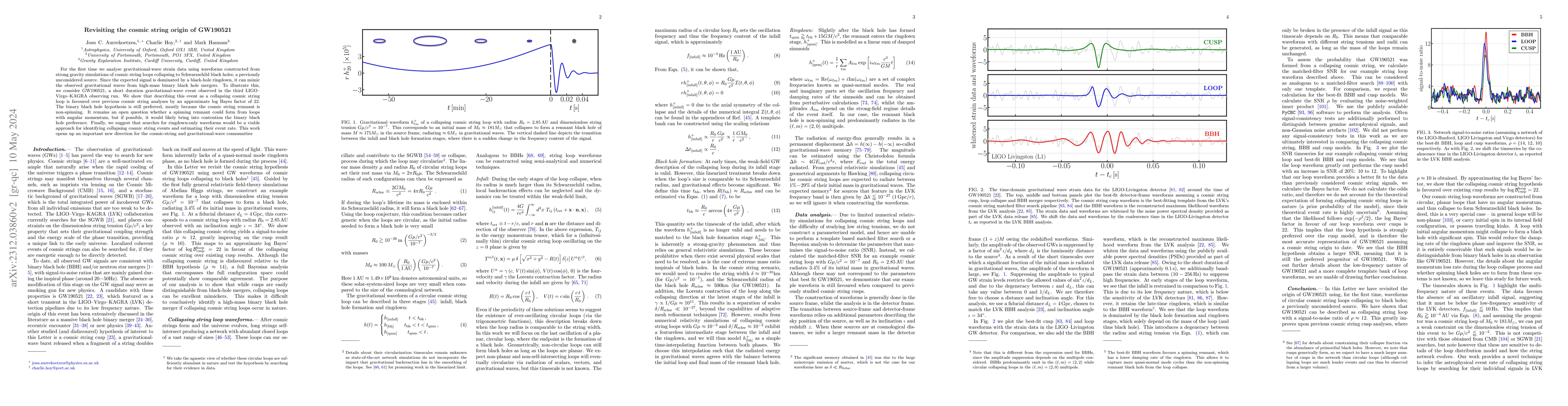 Thumbnail for Revisiting the cosmic string origin of GW190521