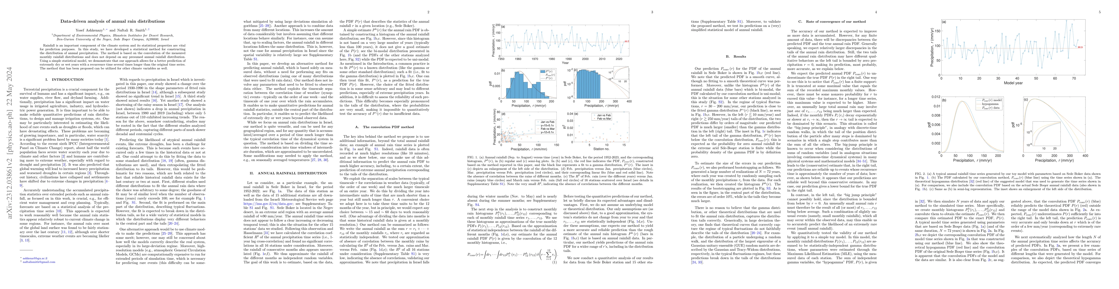 Thumbnail for Data-driven analysis of annual rain distributions