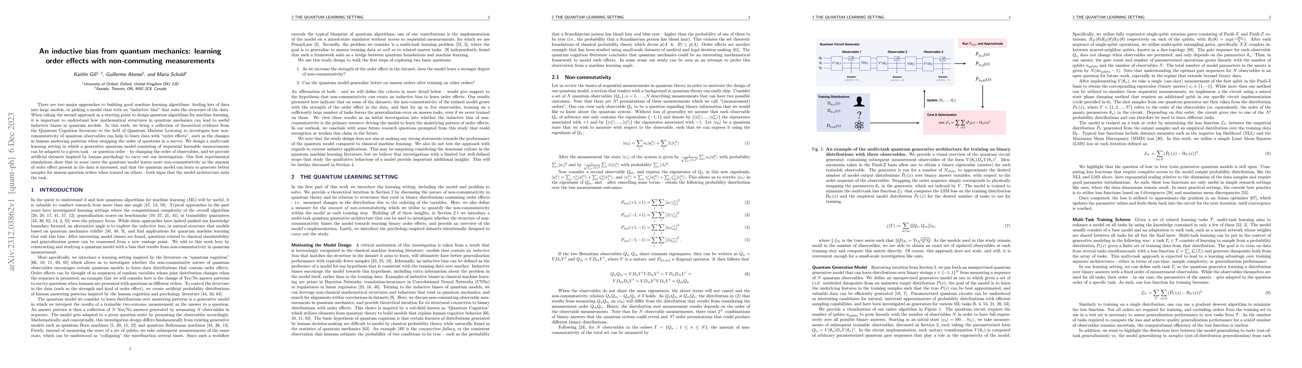 Thumbnail for An inductive bias from quantum mechanics: learning order effects with
  non-commuting measurements