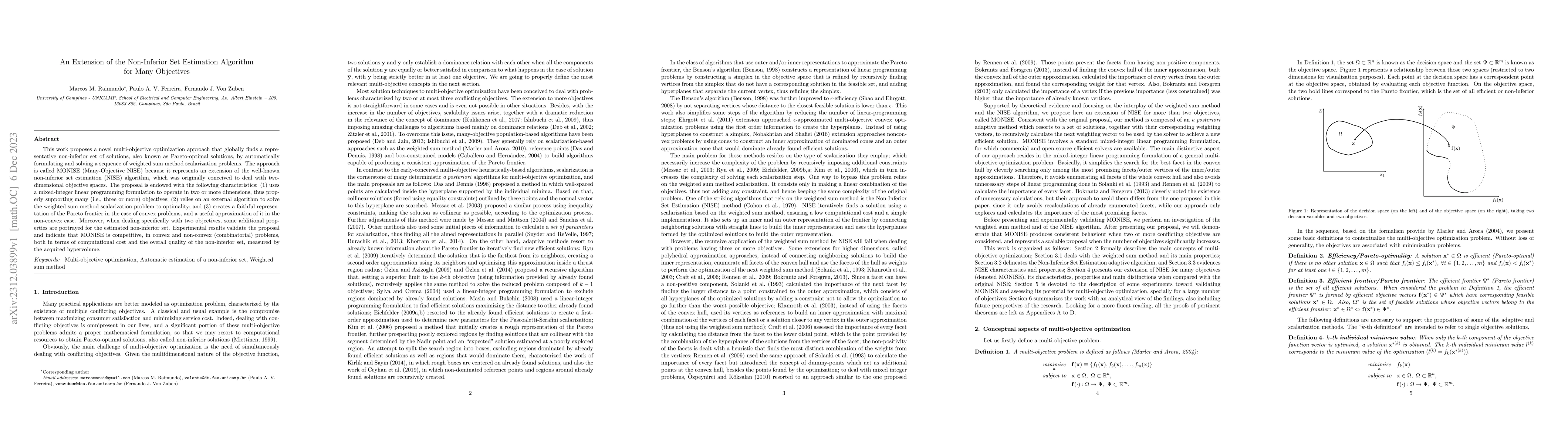 Thumbnail for An Extension of the Non-Inferior Set Estimation Algorithm for Many
  Objectives