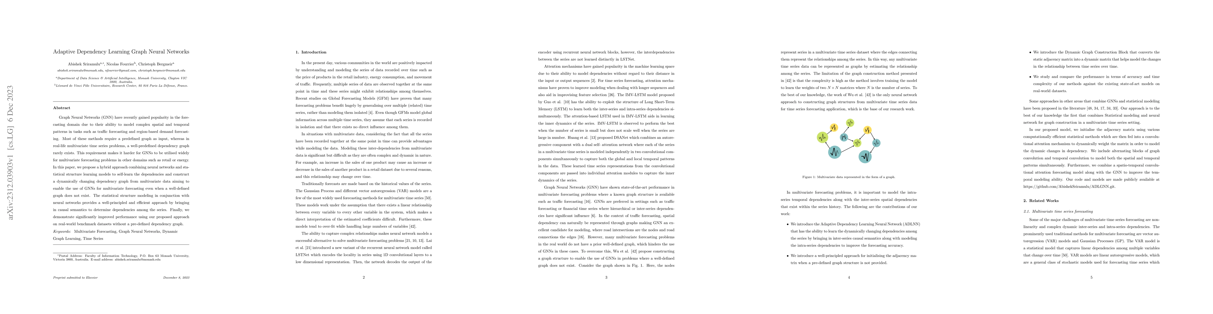 Thumbnail for Adaptive Dependency Learning Graph Neural Networks