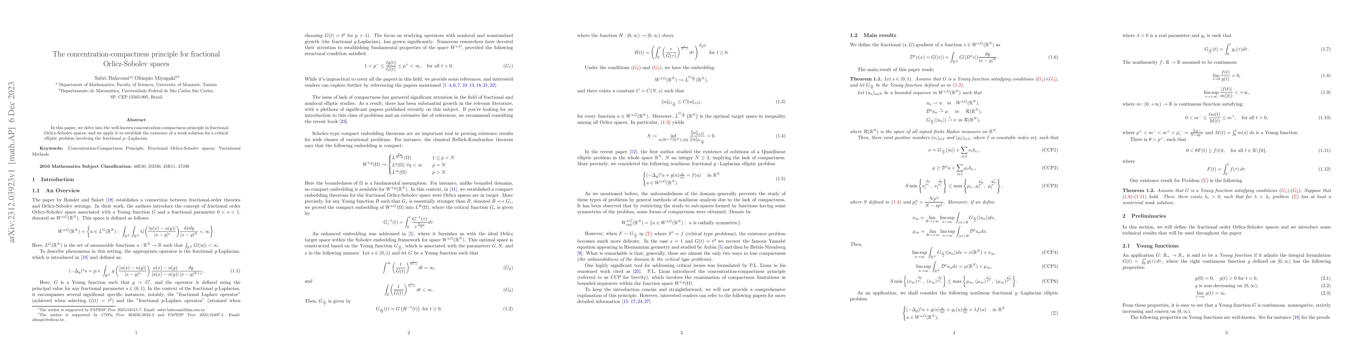 Thumbnail for The concentration-compactness principle for fractional Orlicz-Sobolev
  spaces