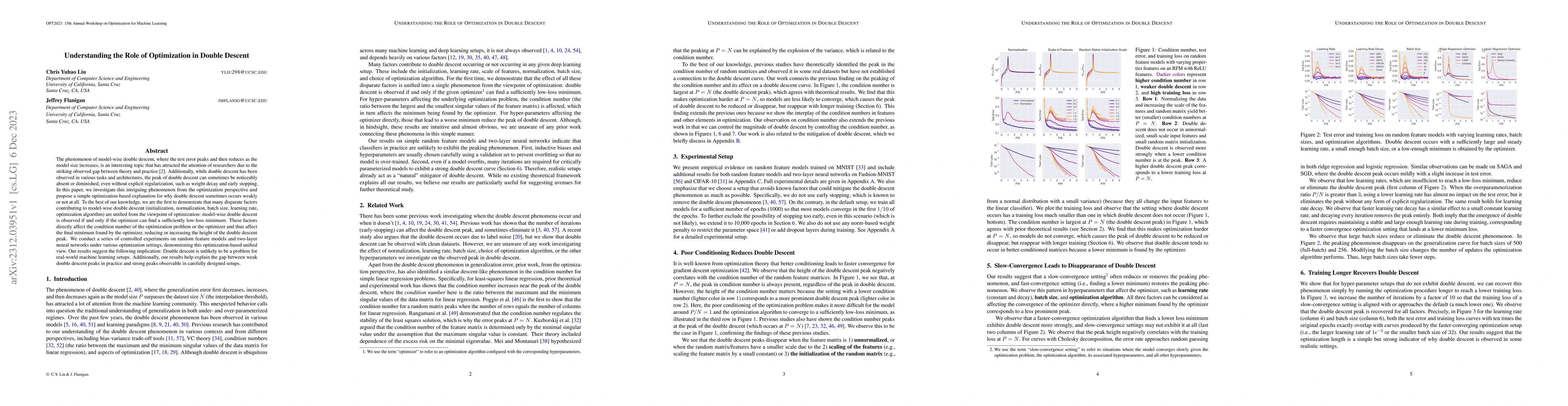 Thumbnail for Understanding the Role of Optimization in Double Descent