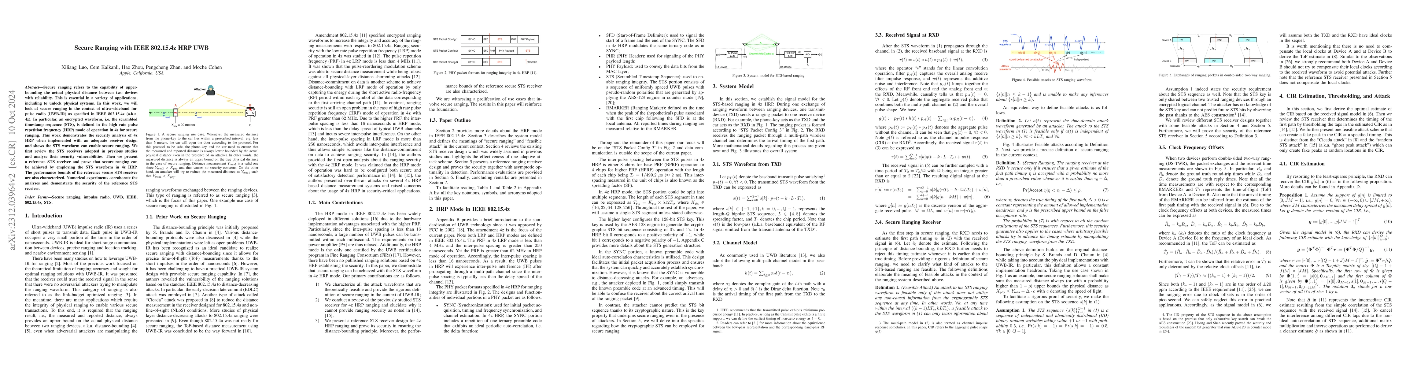Thumbnail for Secure Ranging with IEEE 802.15.4z HRP UWB