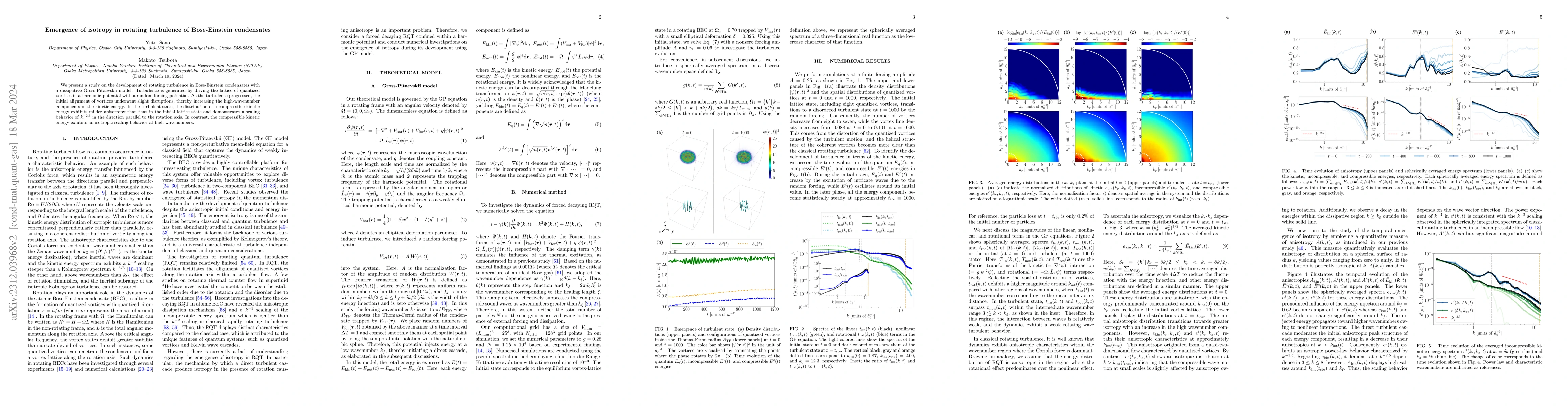 Thumbnail for Emergence of isotropy in rotating turbulence of Bose-Einstein
  condensates