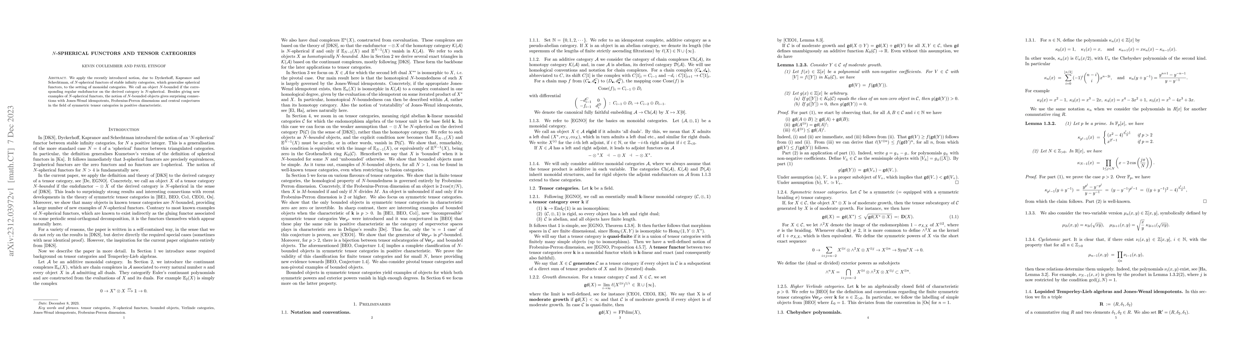 Thumbnail for N-spherical functors and tensor categories