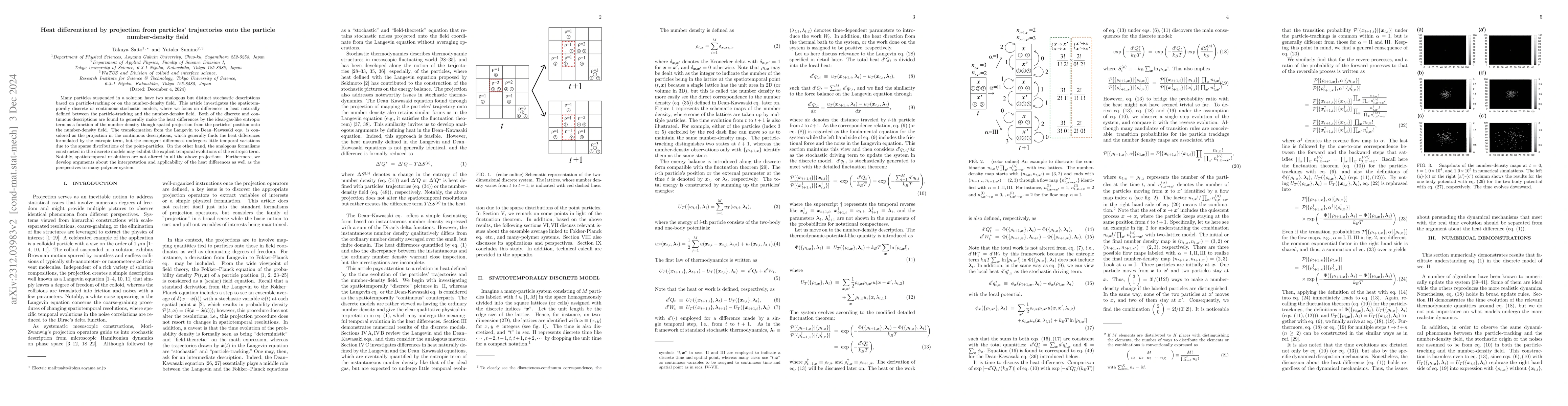 Thumbnail for Heat differentiated by projection from particles' trajectories onto the
  particle number-density field