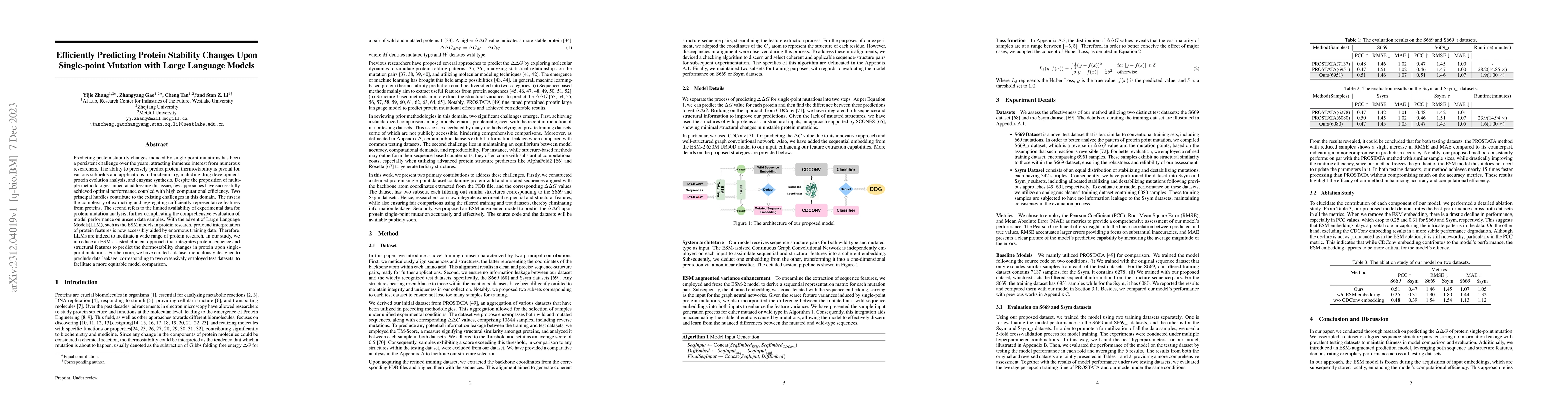 Thumbnail for Efficiently Predicting Protein Stability Changes Upon Single-point
  Mutation with Large Language Models