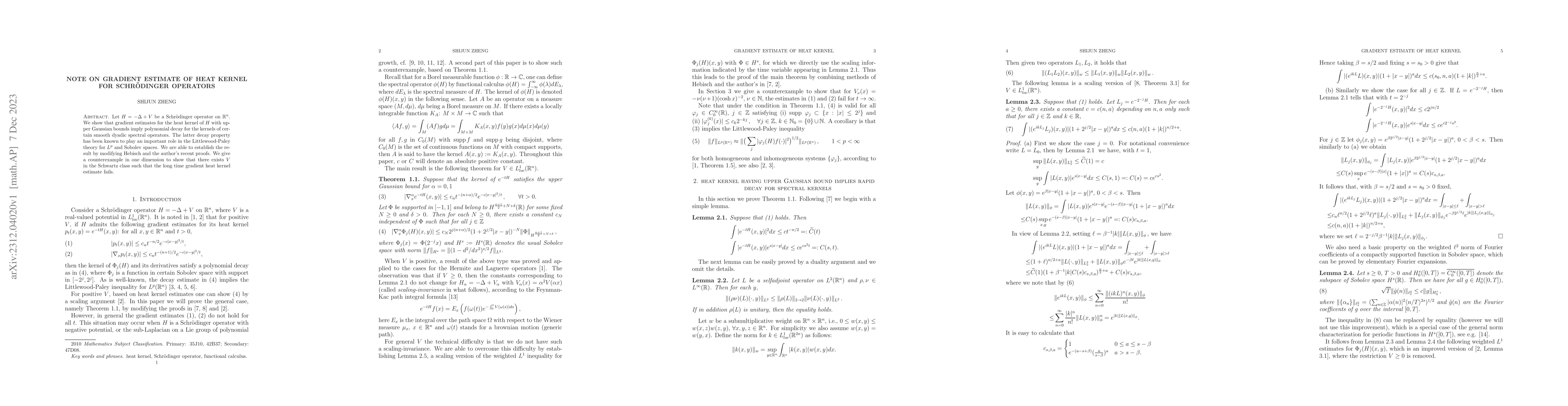 Thumbnail for Note on gradient estimate of heat kernel for Schr\"odinger operators