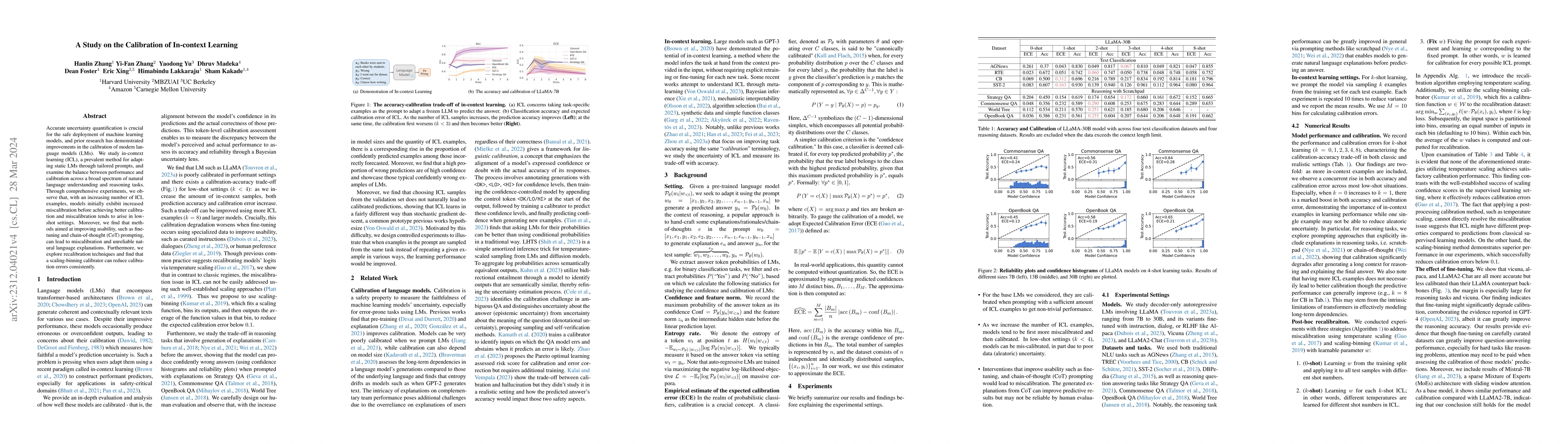 Thumbnail for A Study on the Calibration of In-context Learning