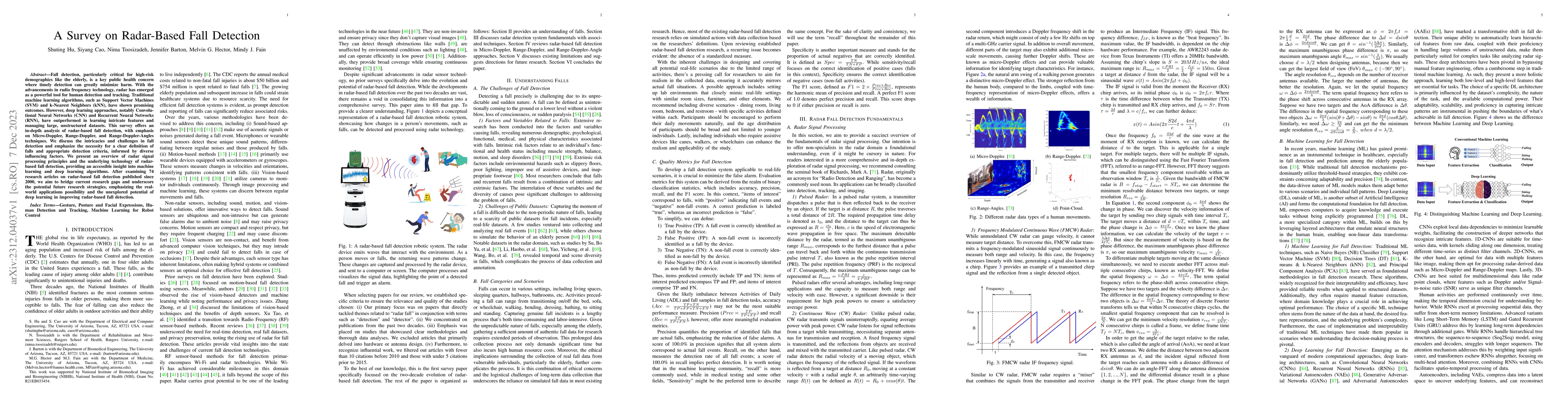 Thumbnail for A Survey on Radar-Based Fall Detection