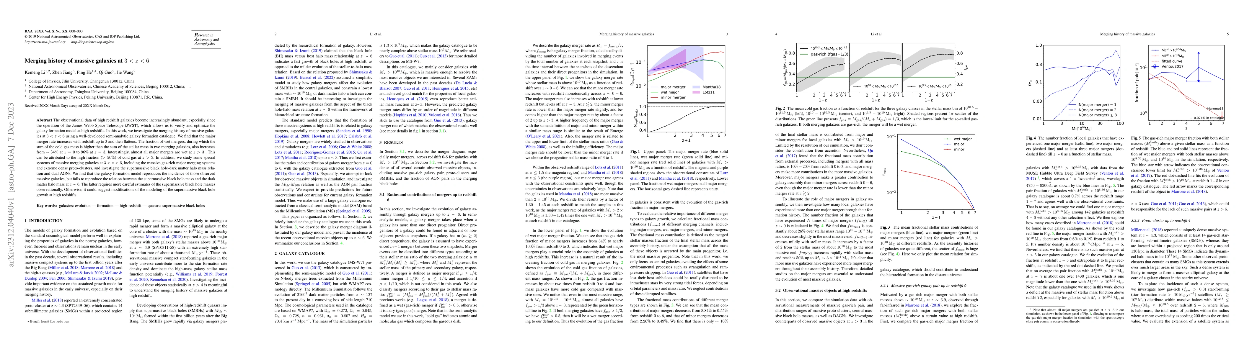 Thumbnail for Merging history of massive galaxies at 3<z<6
