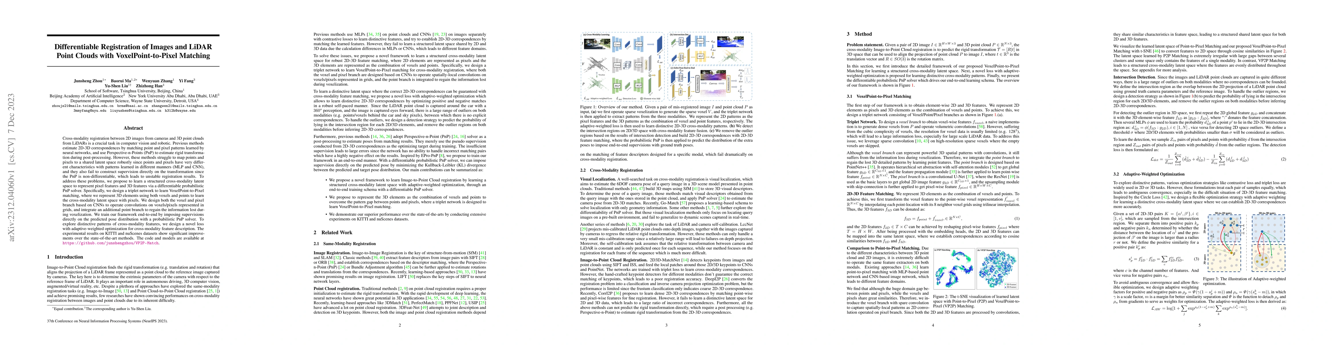 Thumbnail for Differentiable Registration of Images and LiDAR Point Clouds with
  VoxelPoint-to-Pixel Matching