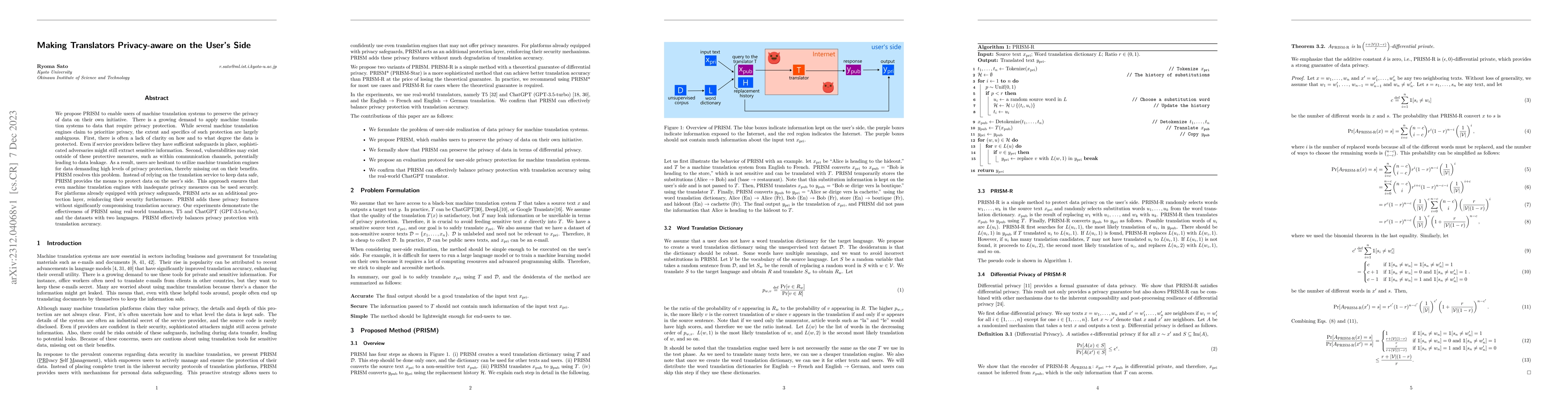 Thumbnail for Making Translators Privacy-aware on the User's Side