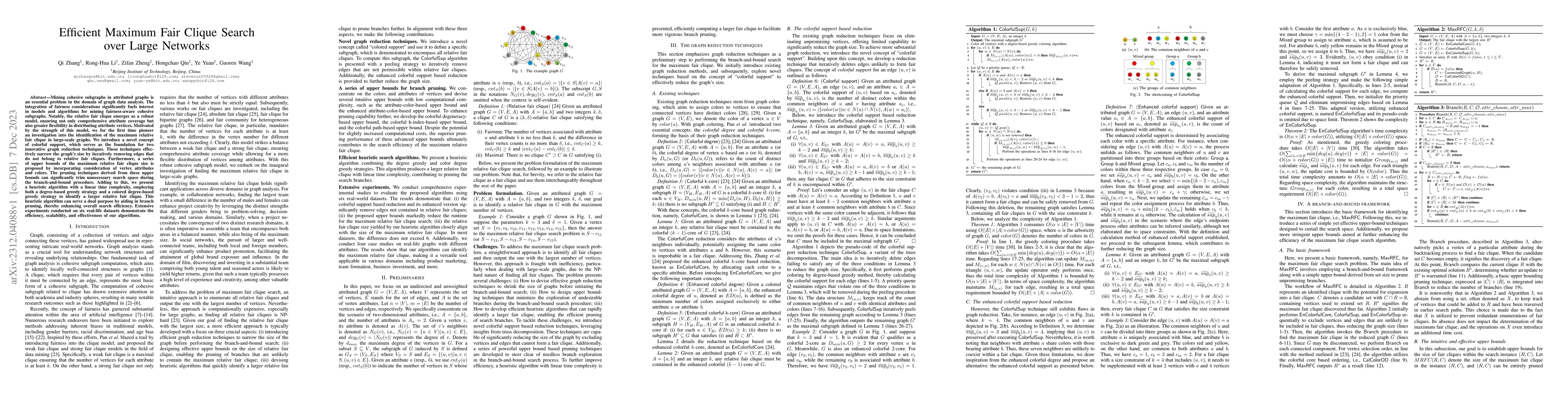 Thumbnail for Efficient Maximum Fair Clique Search over Large Networks
