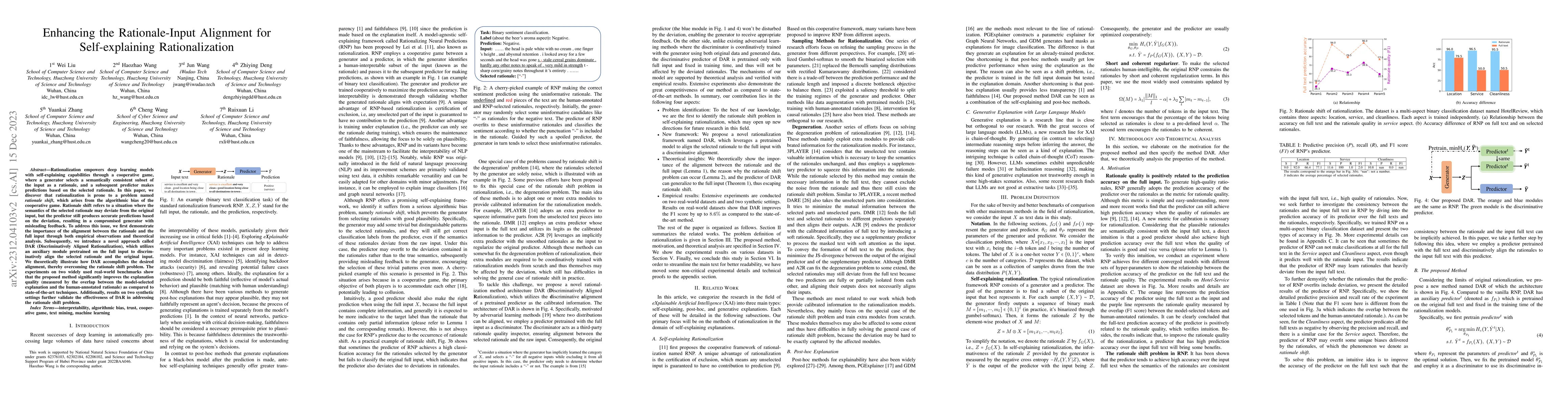 Thumbnail for Enhancing the Rationale-Input Alignment for Self-explaining
  Rationalization