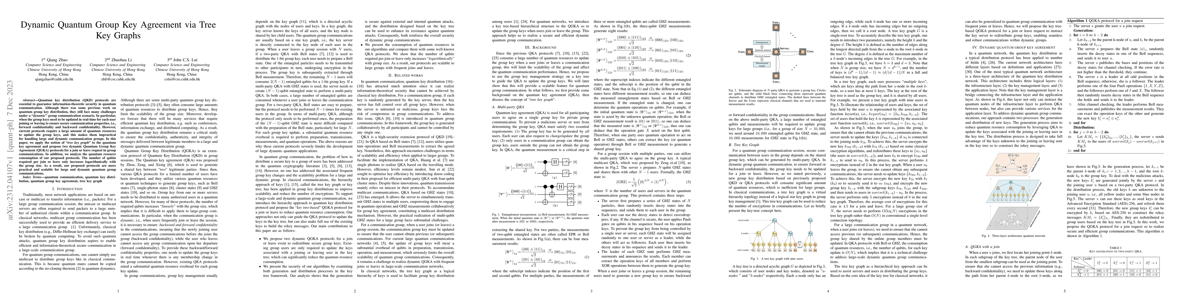 Thumbnail for Dynamic Quantum Group Key Agreement via Tree Key Graphs
