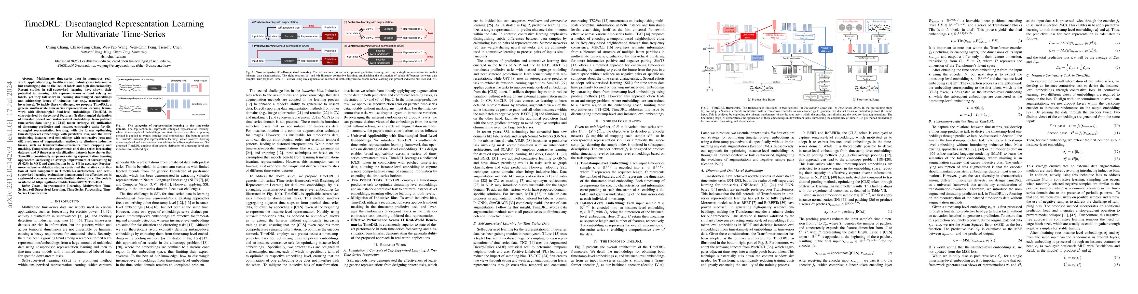 Thumbnail for TimeDRL: Disentangled Representation Learning for Multivariate
  Time-Series
