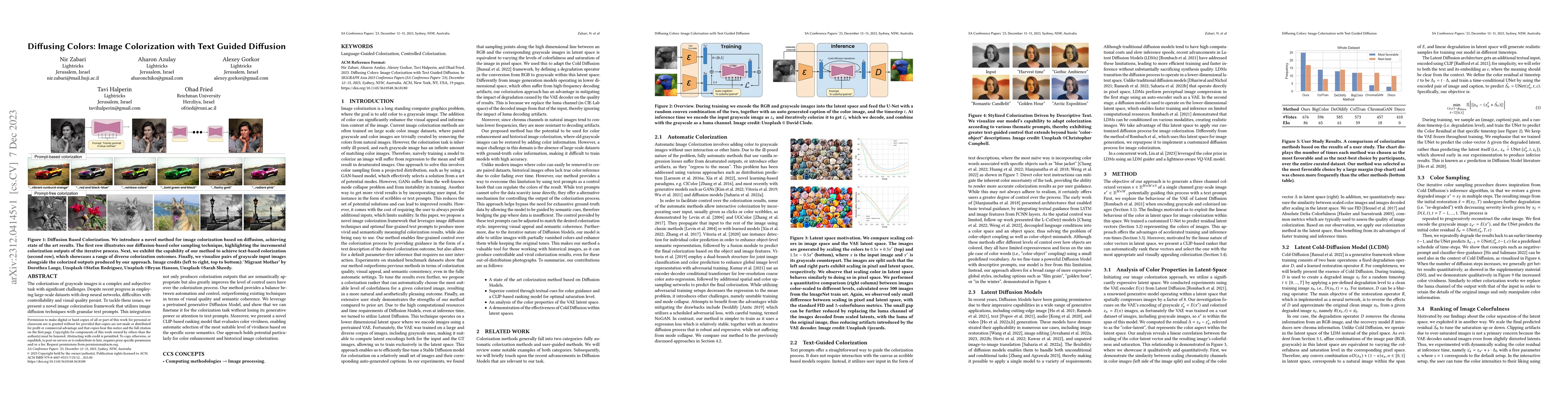 Thumbnail for Diffusing Colors: Image Colorization with Text Guided Diffusion