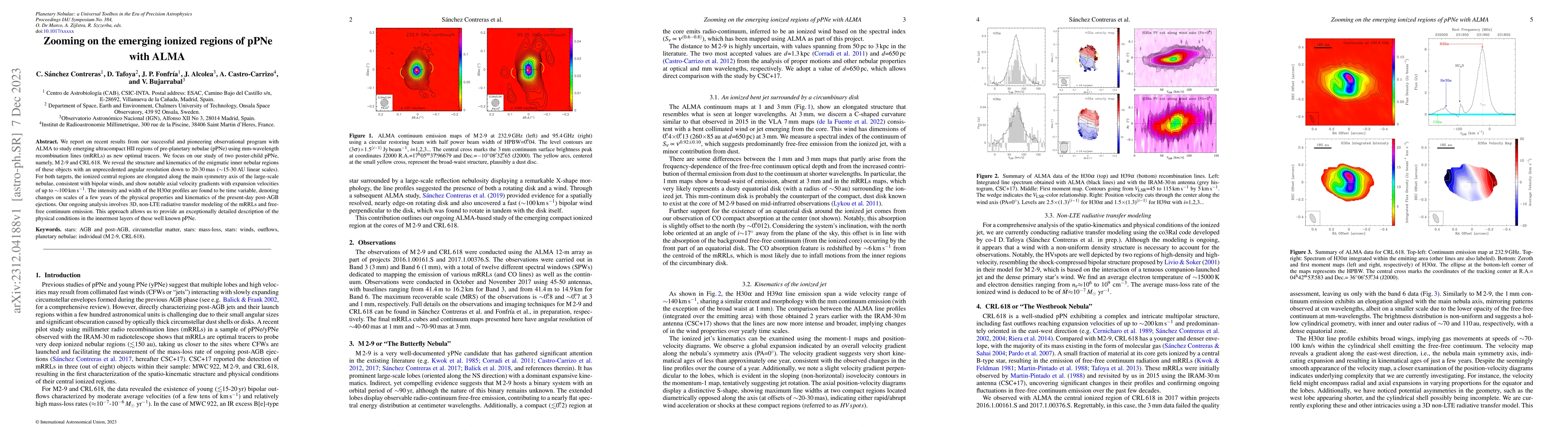 Thumbnail for Zooming on the emerging ionized regions of pPNe with ALMA