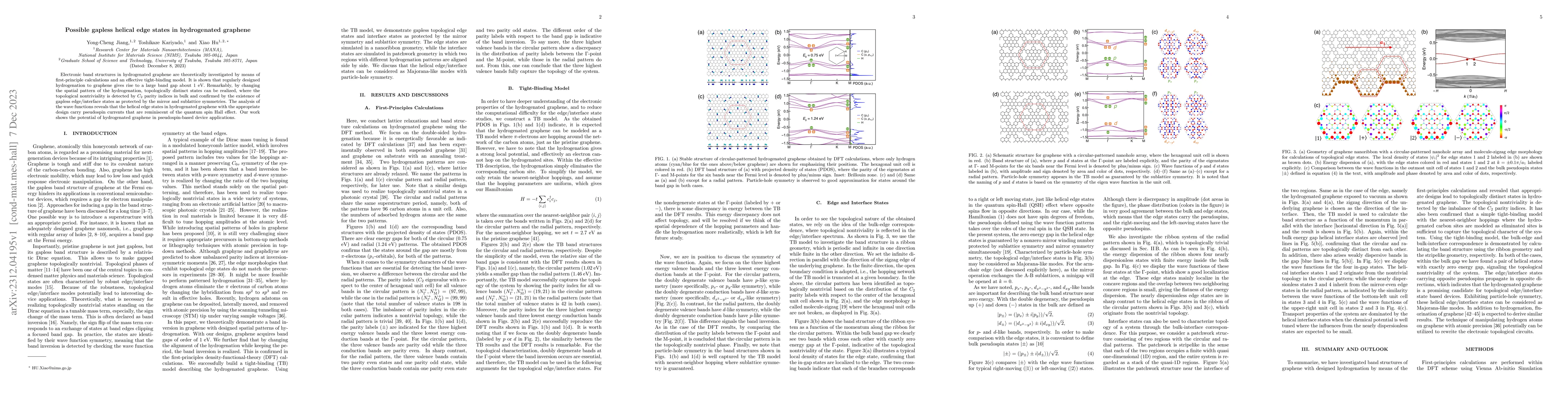 Thumbnail for Possible gapless helical edge states in hydrogenated graphene