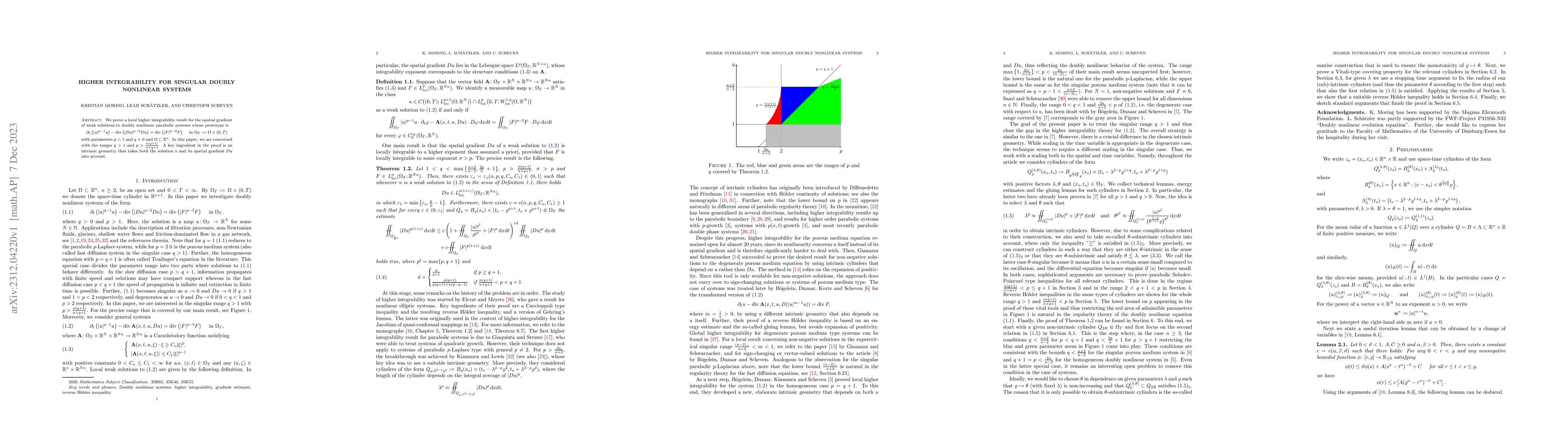 Thumbnail for Higher integrability for singular doubly nonlinear systems