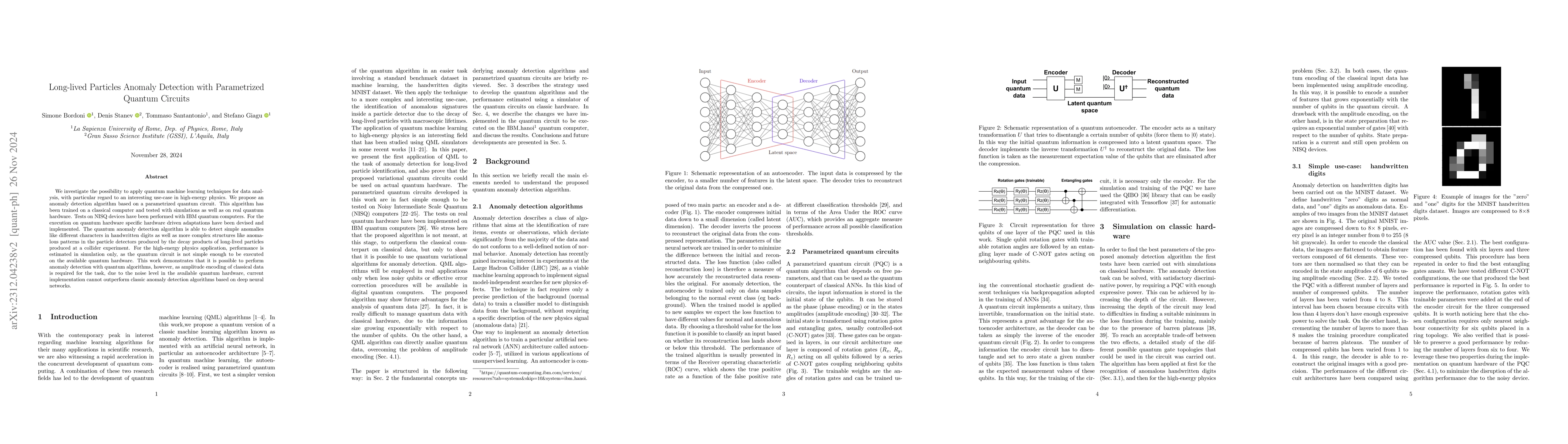 Thumbnail for Long-lived Particles Anomaly Detection with Parametrized Quantum
  Circuits