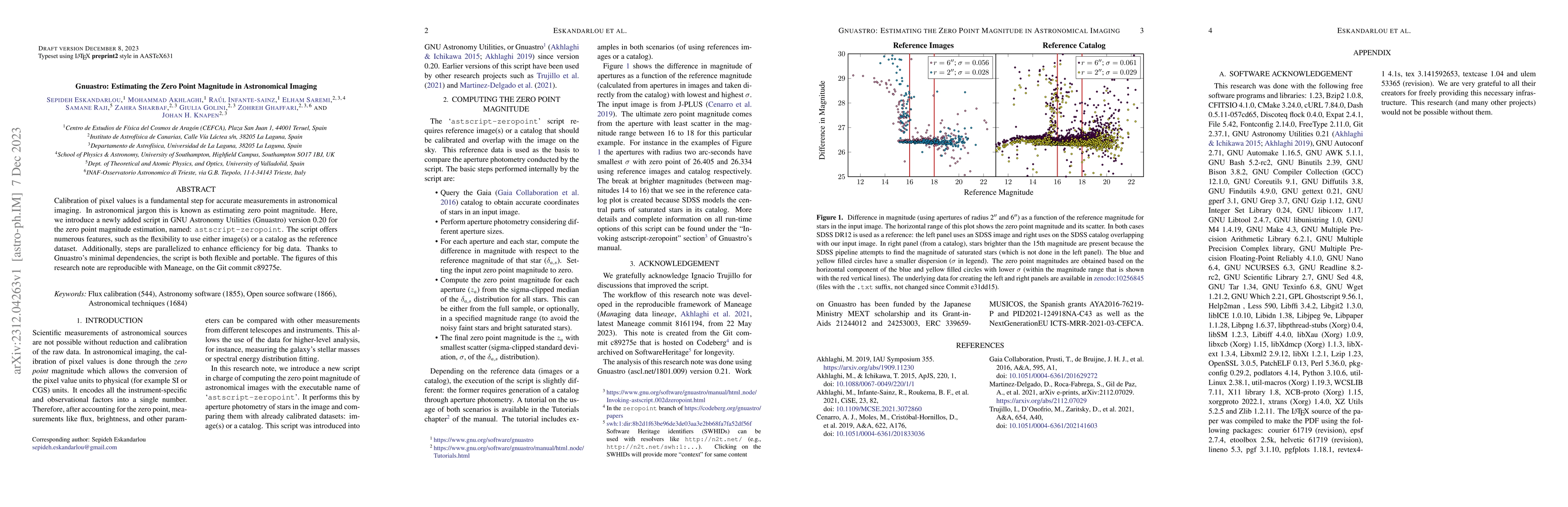 Thumbnail for Gnuastro: Estimating the Zero Point Magnitude in Astronomical Imaging