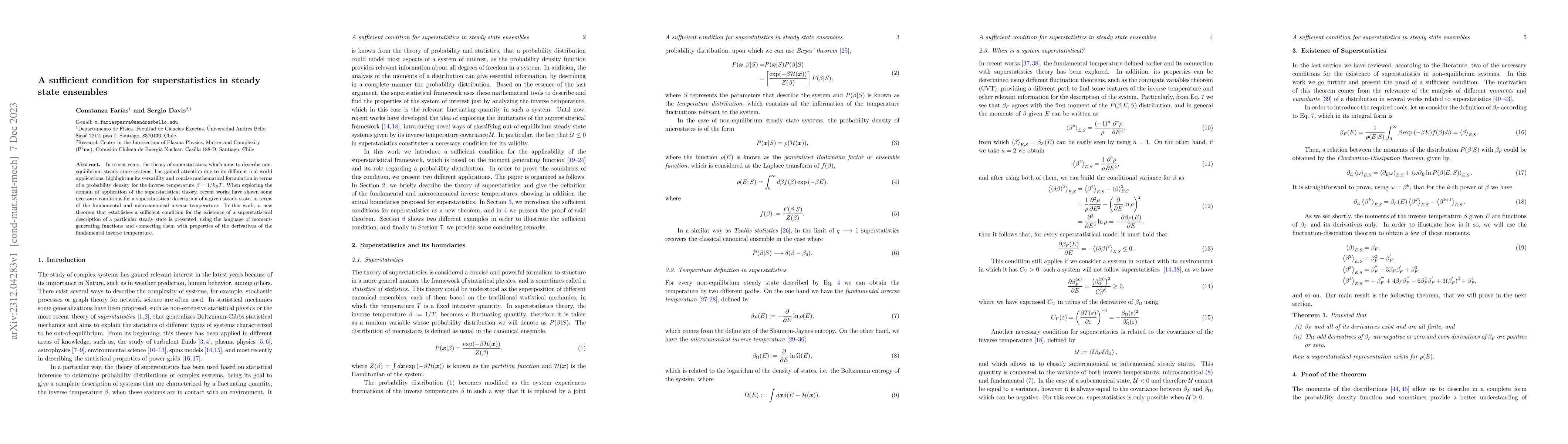 Thumbnail for A sufficient condition for superstatistics in steady state ensembles