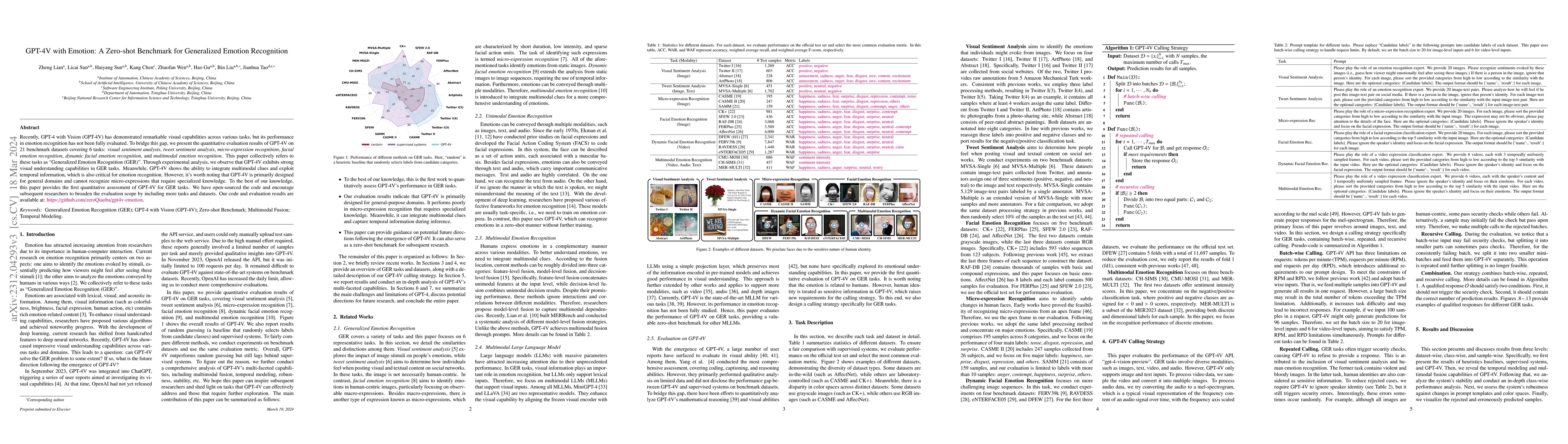 Thumbnail for GPT-4V with Emotion: A Zero-shot Benchmark for Generalized Emotion
  Recognition