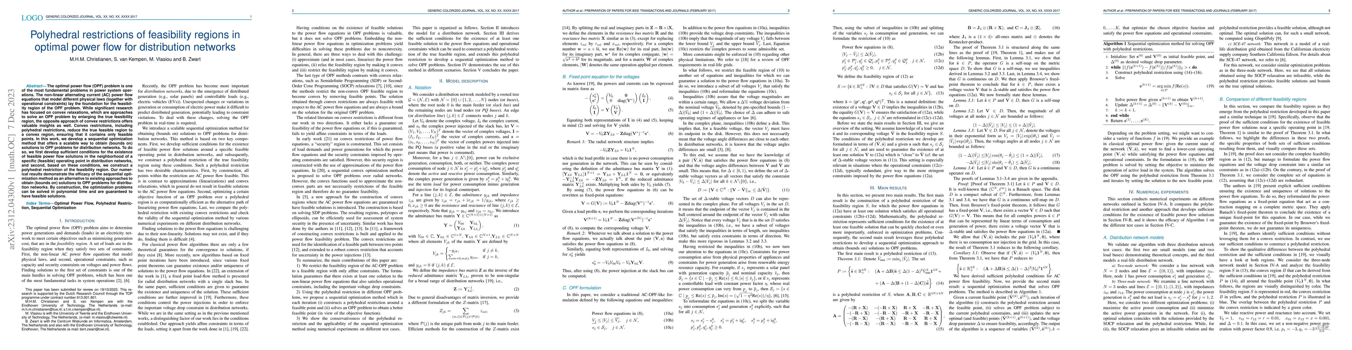 Thumbnail for Polyhedral restrictions of feasibility regions in optimal power flow for
  distribution networks
