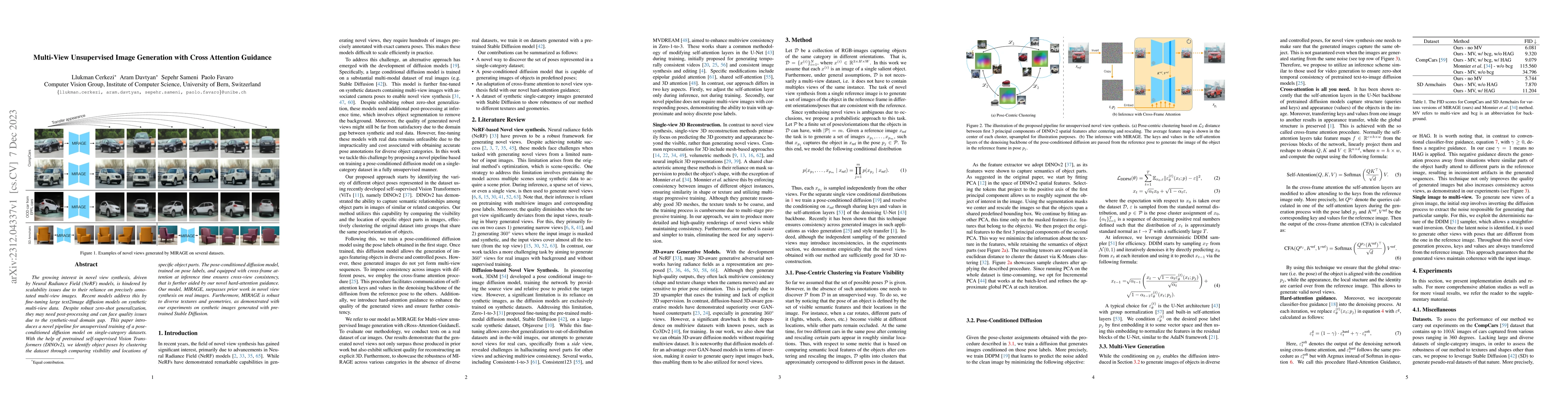 Thumbnail for Multi-View Unsupervised Image Generation with Cross Attention Guidance
