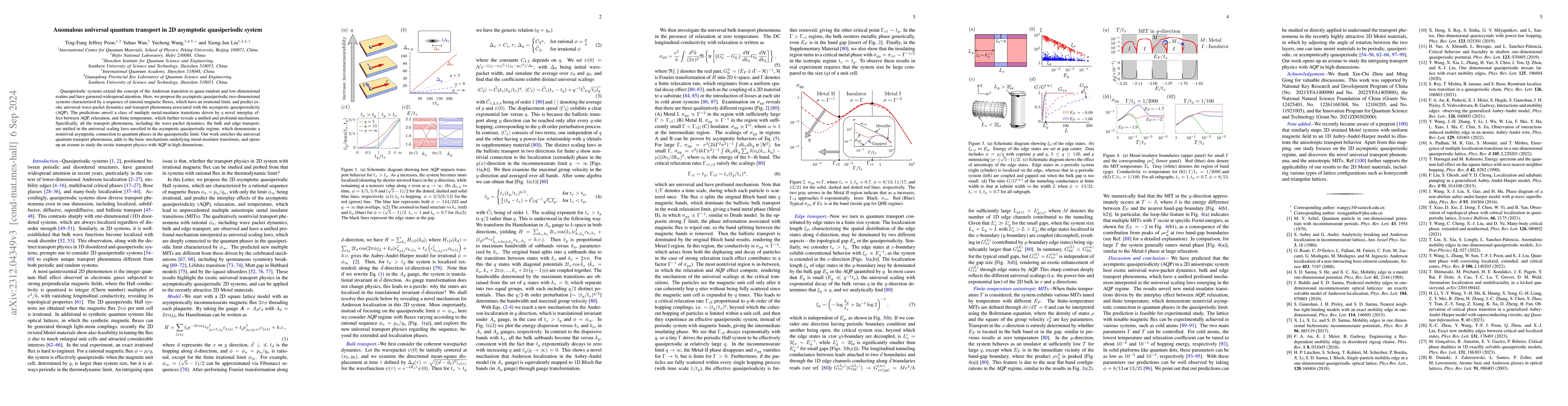 Thumbnail for Anomalous quantum transport in 2D asymptotic quasiperiodic system