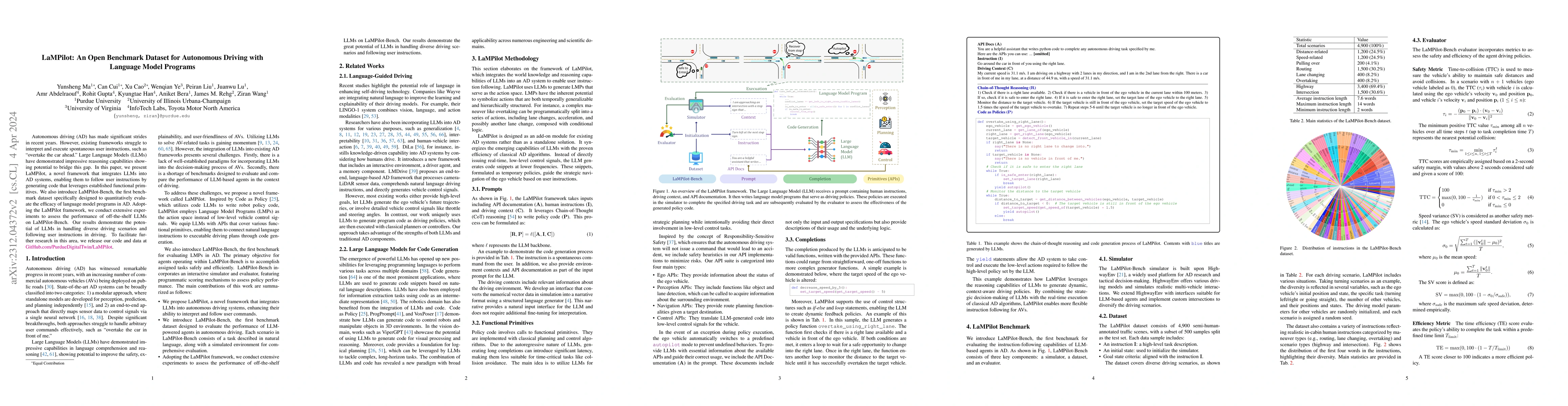 Thumbnail for LaMPilot: An Open Benchmark Dataset for Autonomous Driving with Language
  Model Programs