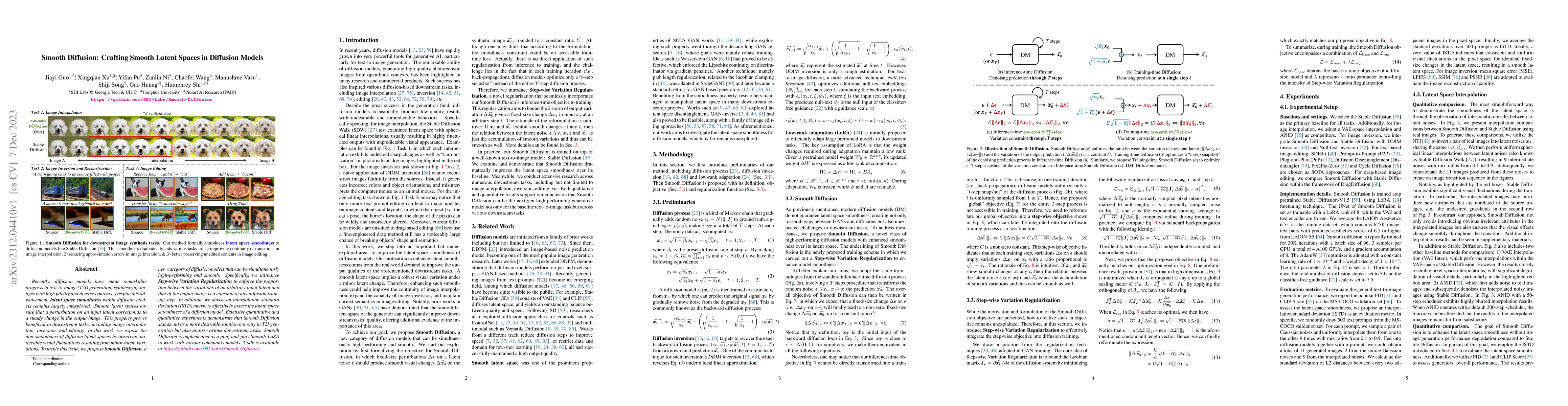 Thumbnail for Smooth Diffusion: Crafting Smooth Latent Spaces in Diffusion Models