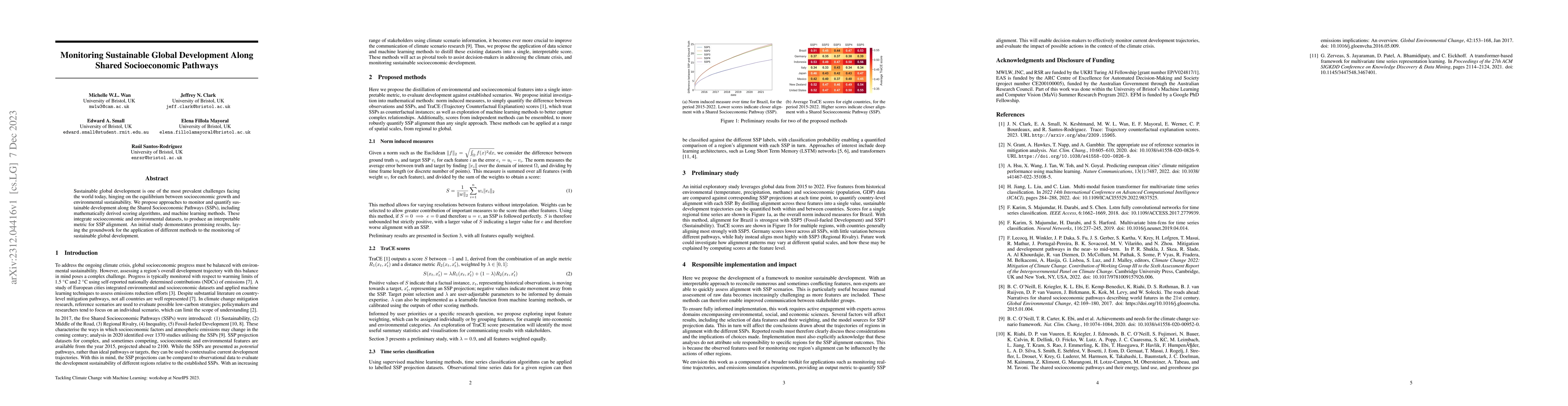 Thumbnail for Monitoring Sustainable Global Development Along Shared Socioeconomic
  Pathways