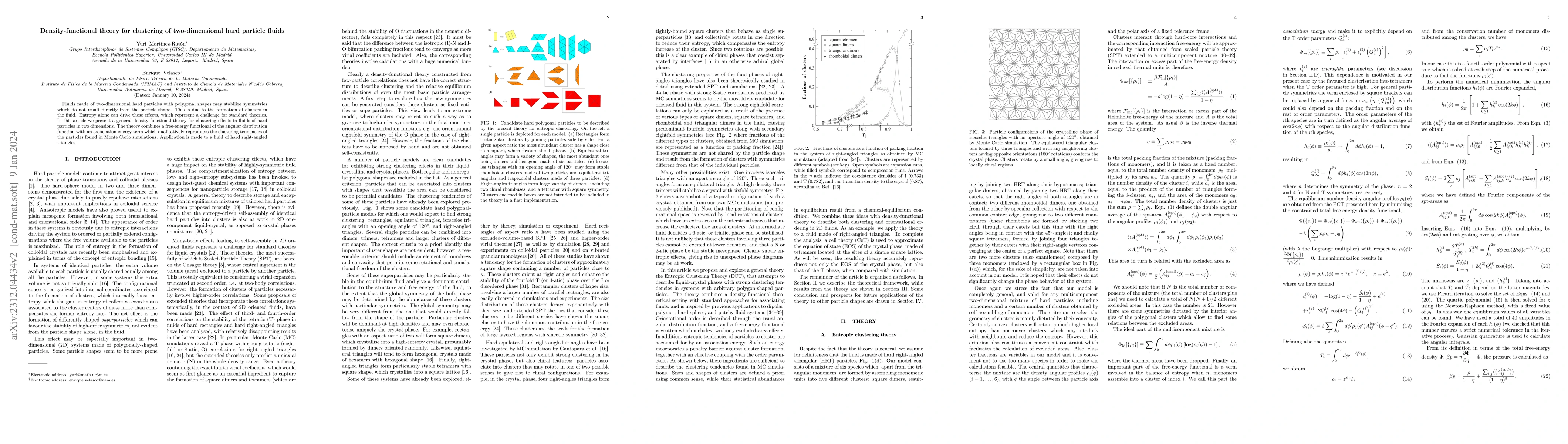 Thumbnail for Density-functional theory for clustering of two-dimensional hard
  particle fluids