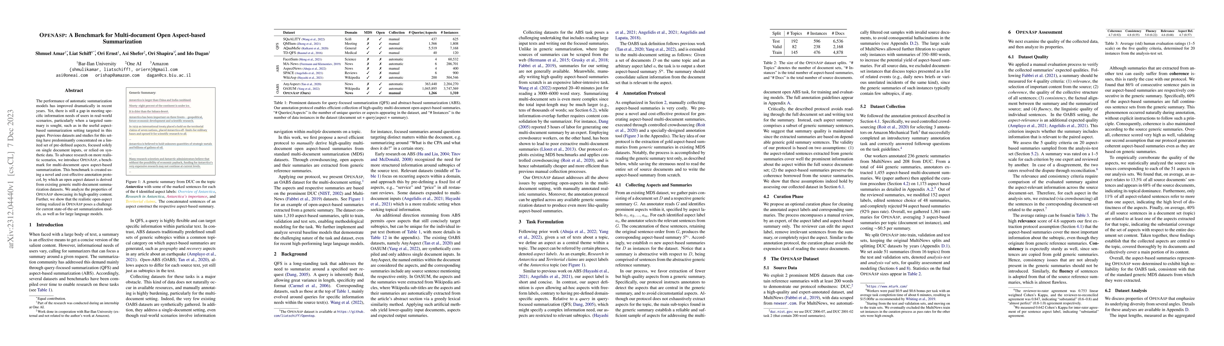 Thumbnail for OpenAsp: A Benchmark for Multi-document Open Aspect-based Summarization