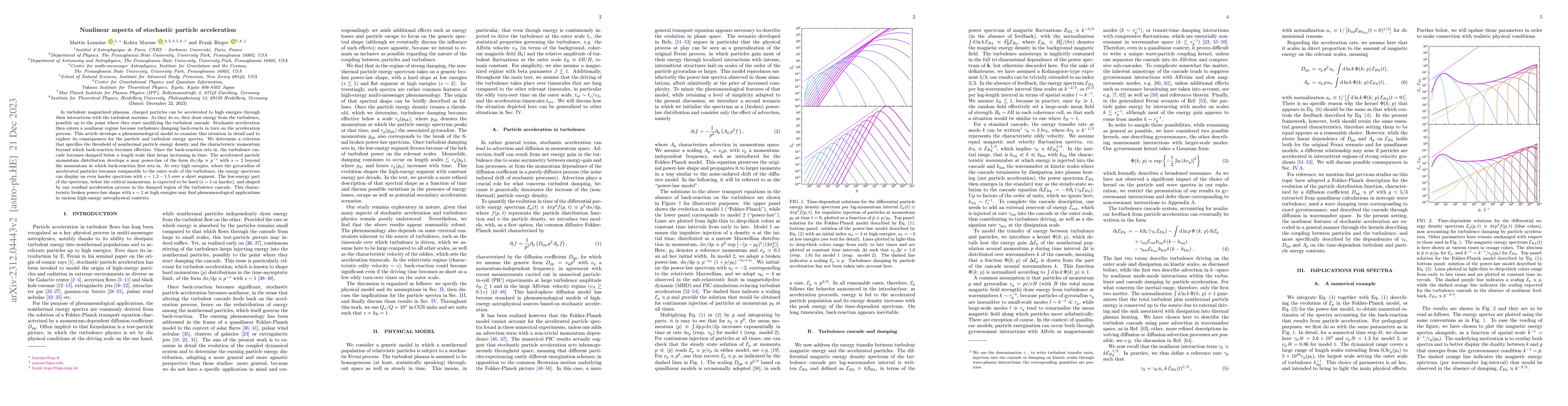 Thumbnail for Nonlinear aspects of stochastic particle acceleration
