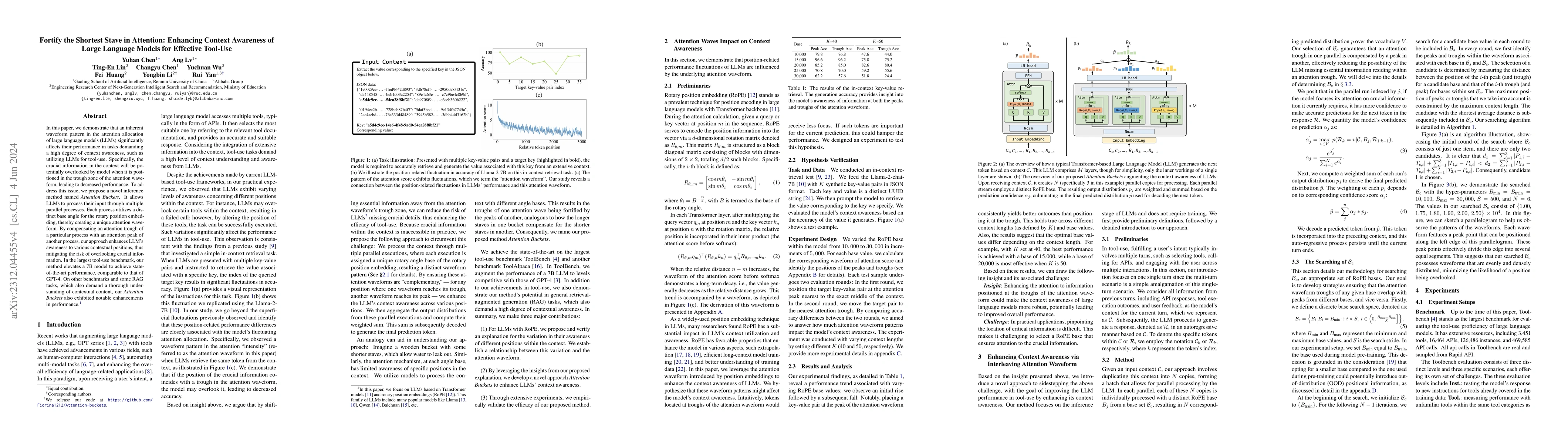 Thumbnail for Fortify the Shortest Stave in Attention: Enhancing Context Awareness of
  Large Language Models for Effective Tool Use