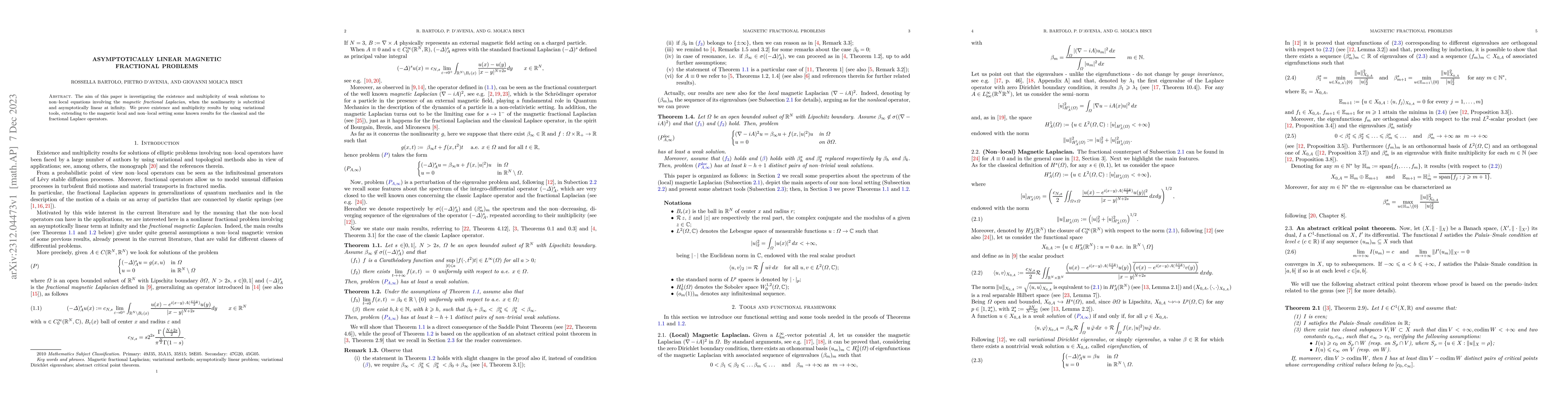 Thumbnail for Asymptotically linear magnetic fractional problems