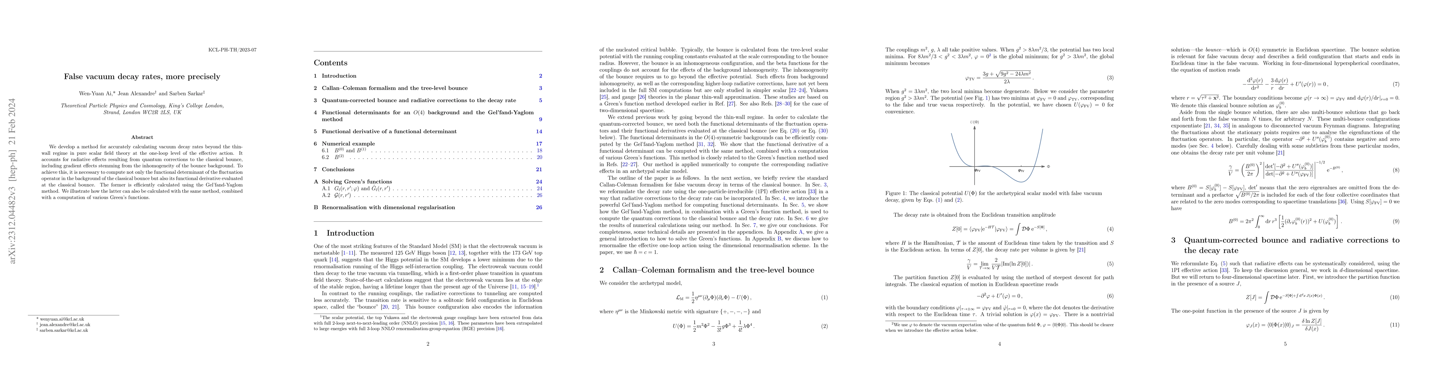 Thumbnail for False vacuum decay rates, more precisely
