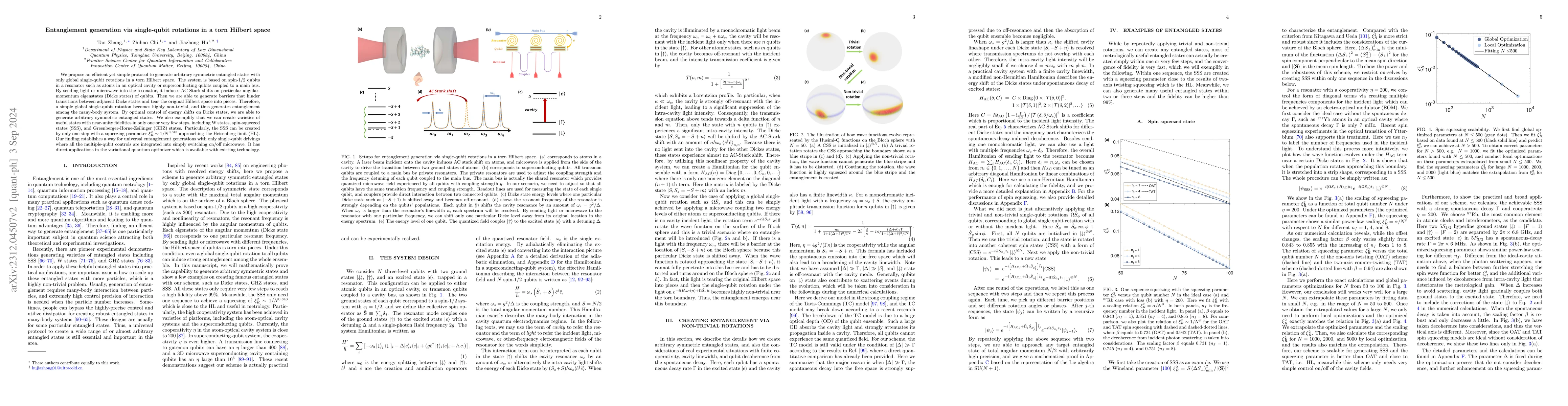 Thumbnail for Entanglement generation via single-qubit rotations in a teared Hilbert
  space