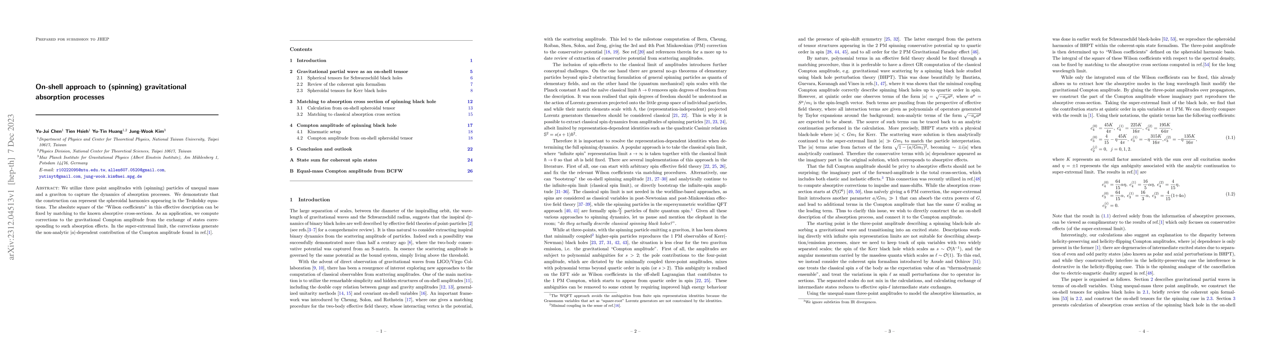Thumbnail for On-shell approach to (spinning) gravitational absorption processes