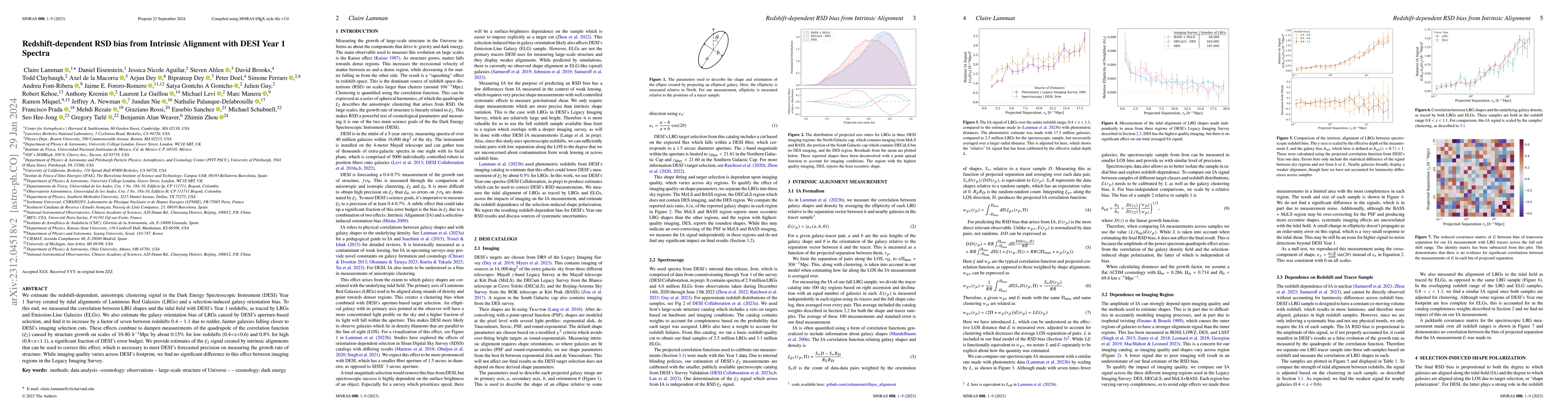 Thumbnail for Redshift-dependent RSD bias from Intrinsic Alignment with DESI Year 1
  Spectra