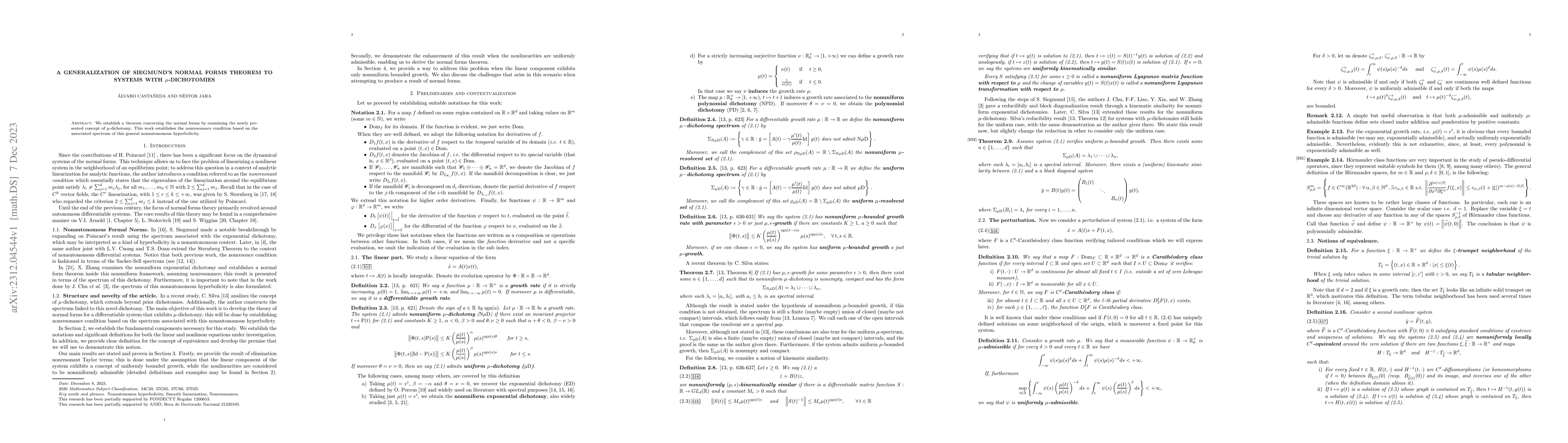Thumbnail for A generalization of Siegmund's normal forms theorem to systems with
  $\mu$-dichotomies