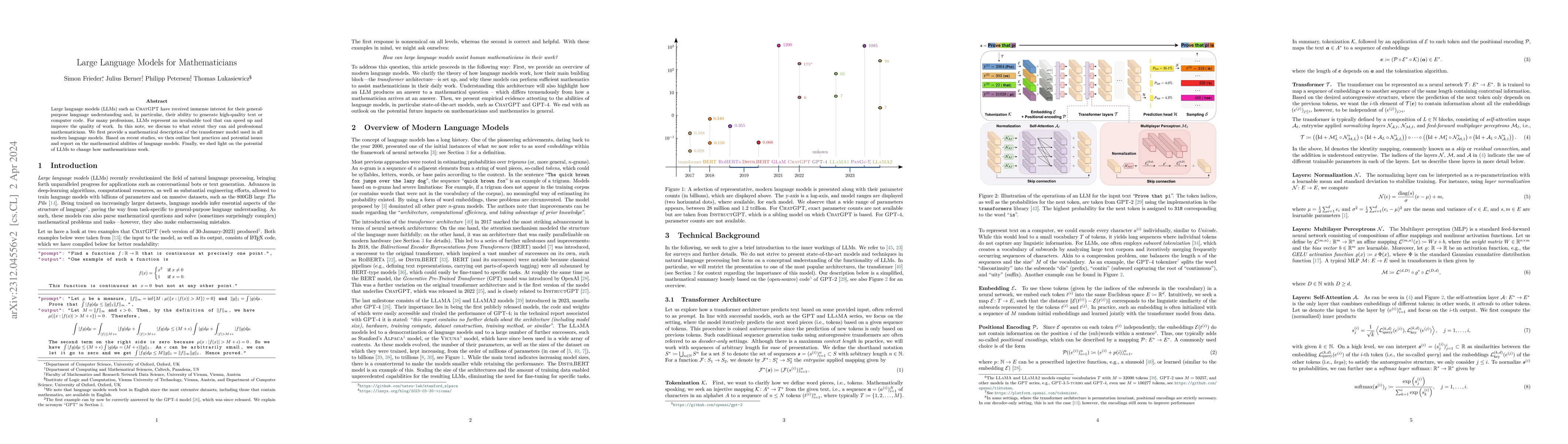 Thumbnail for Large Language Models for Mathematicians