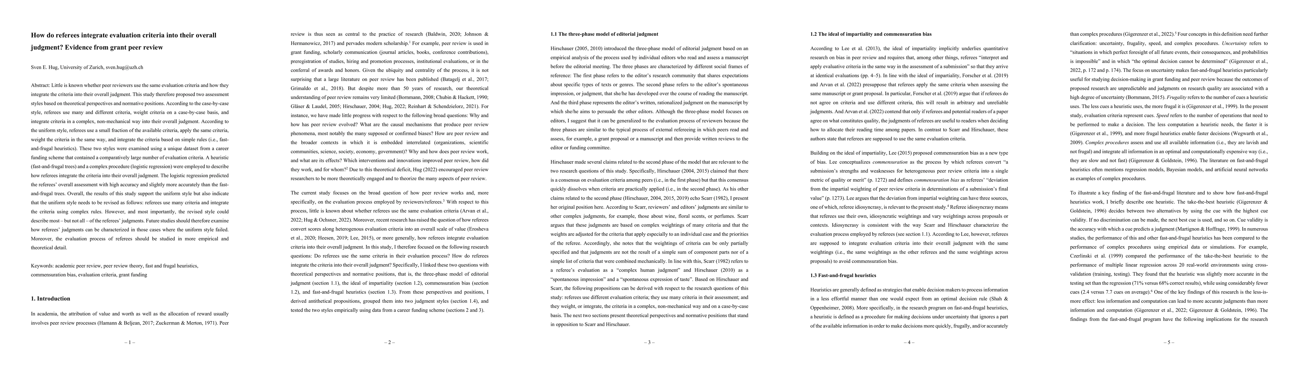 Thumbnail for How do referees integrate evaluation criteria into their overall
  judgment? Evidence from grant peer review